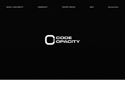 Personal Branding - CodeOpacity branding coding design figma graphic design illustration logo opacityauthor vector webdesign youtube