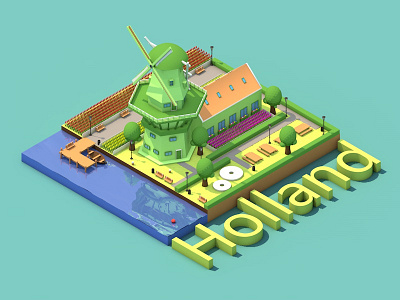 Isometric Holland Mill