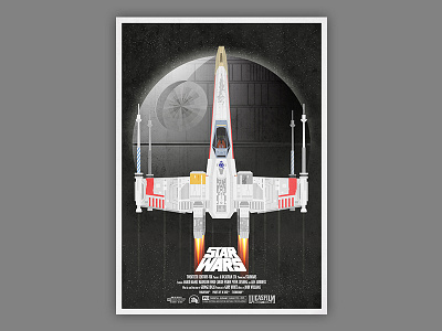 Star Wars A New Hope a deathstar hope illustration minimal new poster star wars xwing
