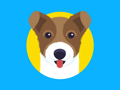 Theo dog illustration jackrussell