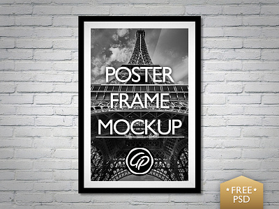 Poster Frame Mockup PSD download free mockup poster psd