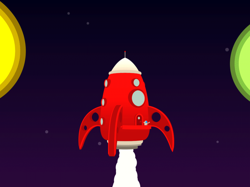 Rocket Into Infinite Space animation astronaut cinema4d rocket space