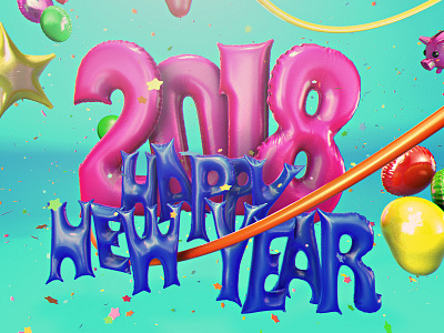 Happy New Year To Everyone 2018 cinema 4d happy new year new year