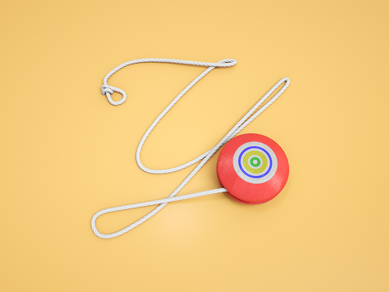 Y = Yo Yo 3d typography c4d type illustration cinema4d yoyo y 36 days of type render
