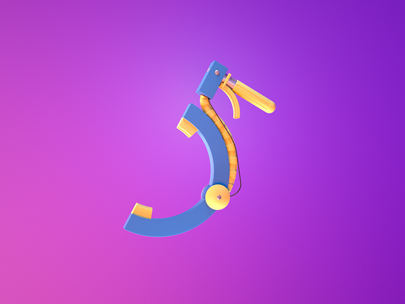 5 = Garbage Picker render 36 days of type 5 five garbage cinema4d illustration type typography c4d 3d