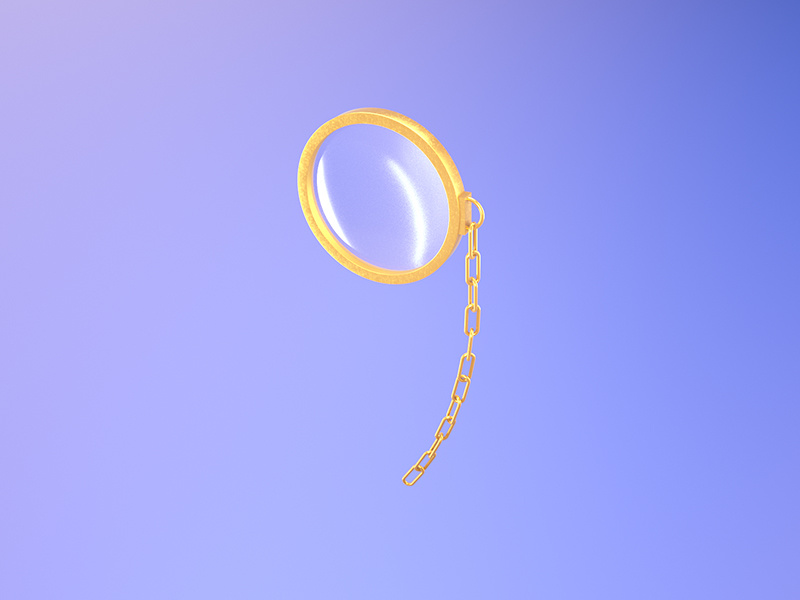 9 = Monocle render 36 days of type 9 monocle cinema4d illustration type typography c4d 3d