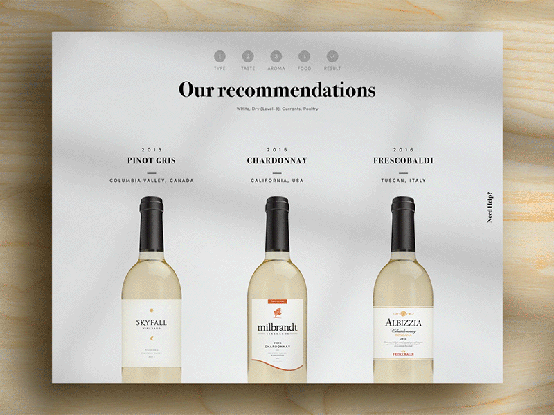 Wine Selection Concept