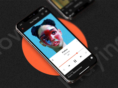 Music Player Concept after effect app app concept element3d music player