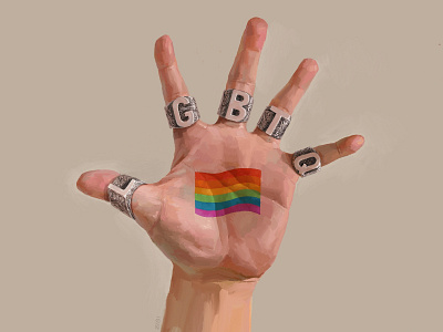 HAPPY PRIDE hand illustration lgbtq oil paint painting pride procreate