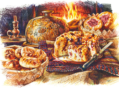 Russian dishes. Pies