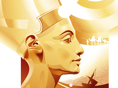 Nefertiti art digital girl illustration image