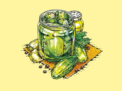 Illustrations for a series of seasonings illustrations seasonings