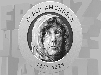 Roald Amundsen art digital illustration image
