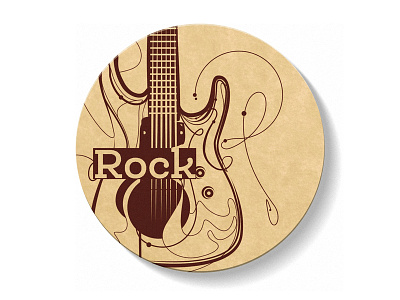 Bierdeckel. Rock art digital illustration image