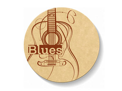 Bierdeckel. Blues art digital illustration image