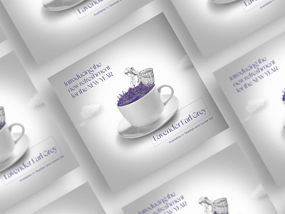 Lavender Flavour creative design digital post flavour graphic design illustration lavender nature new year photoshop social media tea typography