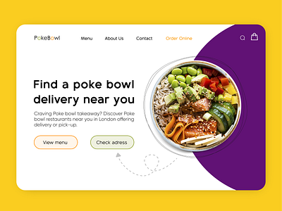 Food (poke bowl) delivery Landing page