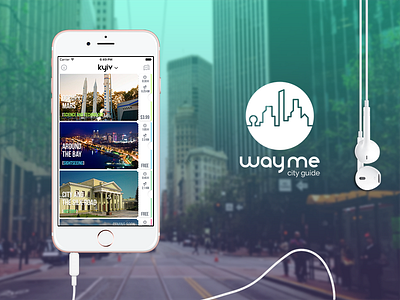 wayme - city virtual guide city guide gps guide guide ios iphone mobile mobile guide ui ux way me wayme