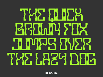 RL Bouba design display display font display typeface experimental graphic design type