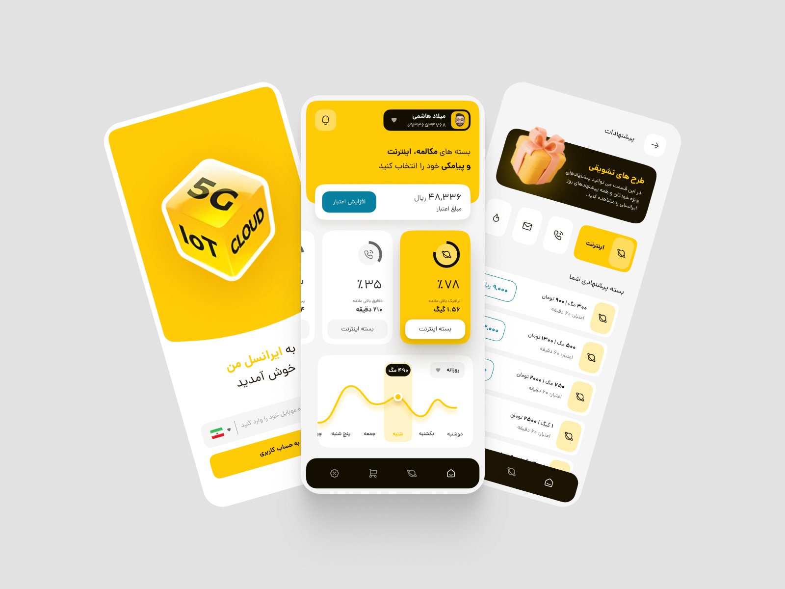 MTN Irancell App - Concept by Milad Hashemi on Dribbble