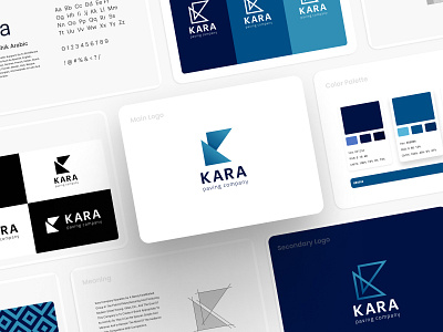 Kara Paving - Visual Identity behance best branding case study clean company icon kara logodesign minimal paving vector visual visual design