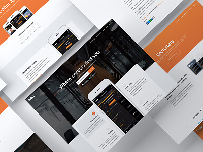Debut - Where careers find you bold branding debut flat ui ui ux web design
