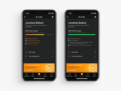 More data = More relevant opportunities data onboarding profile profile strength