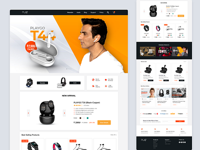E-Commerce Homepage UI ecommerce home page design landing page online store product page shopify ui ux web design website website design