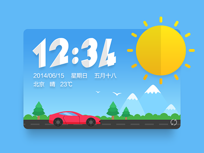 sunny for moji weather widget