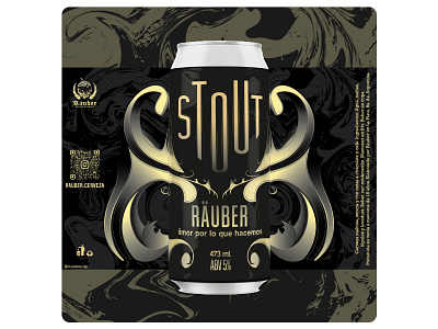 Stout beer label design adobe illustrator beer branding can design digital design digital illustration diseño graphic design illustration label label design logo vector