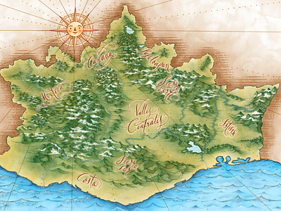 Oaxaca cartography digital digitalwatercolor editorial illustration map mapmaking watercolor