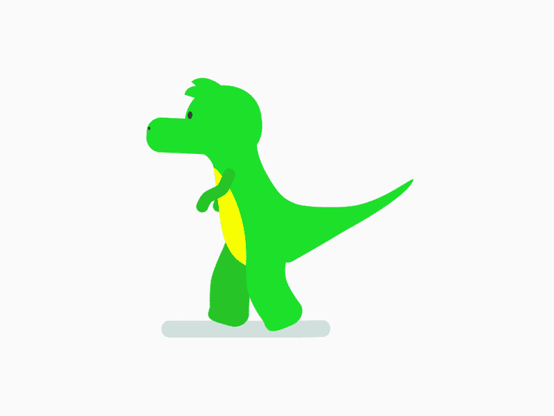 Dino Dance 2d animation after affects animated animation character dance dino dinosaur gif illustration loop loop animation