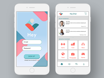 Heychat Concept UI App Design