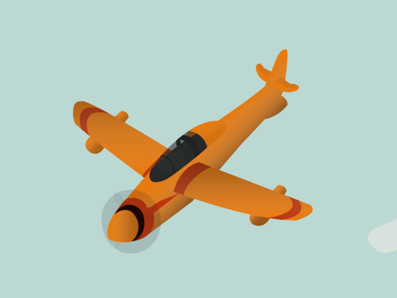 Animated Airplane 2d 2d animation after affects animated animation gif illustration illustrator loop loop animation vector