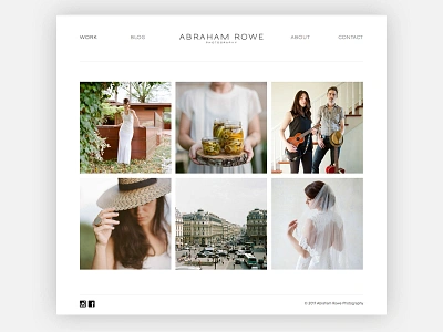 Abraham Rowe Photography '14 photographer ui website