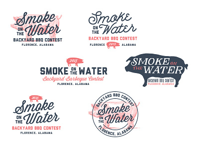 Smoke on the Water branding identity logo