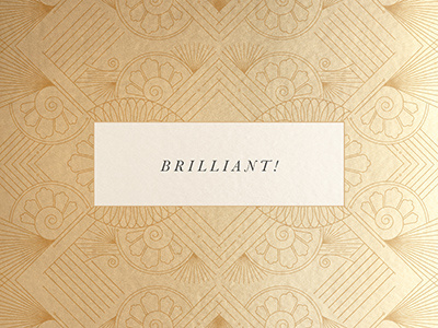 Brilliant embossing gold foil illustration iridescent line art