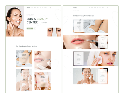Redesign Landing page for Cosmetology beauty clinic concept cosmetology design graphic design landing page redesign skin ui uiux design user interface ux web web design website