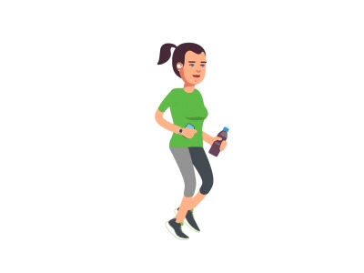 Warm up ! animation characters motion design run running sport