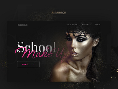 MakeUp School beauty black experiencedesign gold makeup pink school training ui ux uxdesign