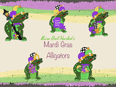 Barn Owl Market's Mardi Gras Alligators