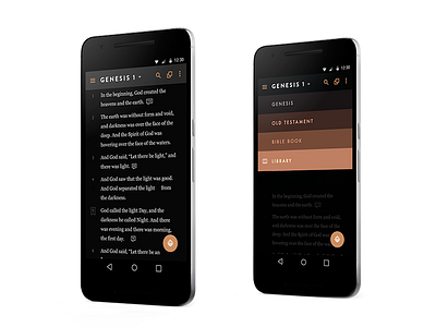 Scriptures app on Android android app breadcrumbs dark mobile read reading scriptures theme