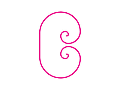 Bahar flat logo pink simple
