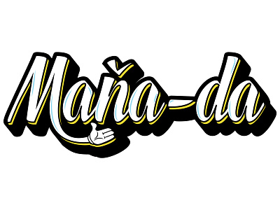 Mana-da food hand logo package