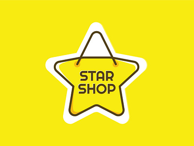 StarShop bag shop star yellow