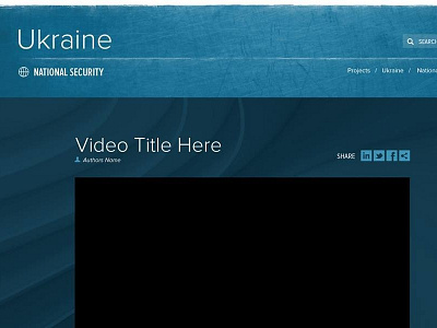 Video page video website design