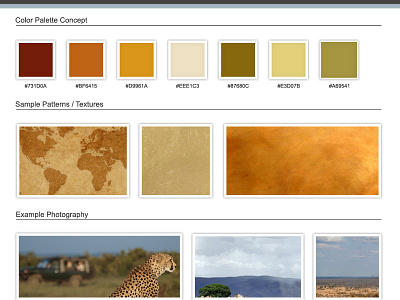 African Safari Website Moodboard africa moodboard safari web design website design