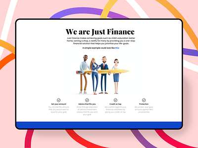 Fintech landing page section art clean color cuberto homepage illustraion landingpage typography ui ux web webdesign