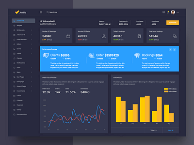 Jusdo Dark admin dashboard