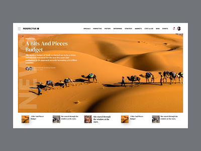 News landing page design